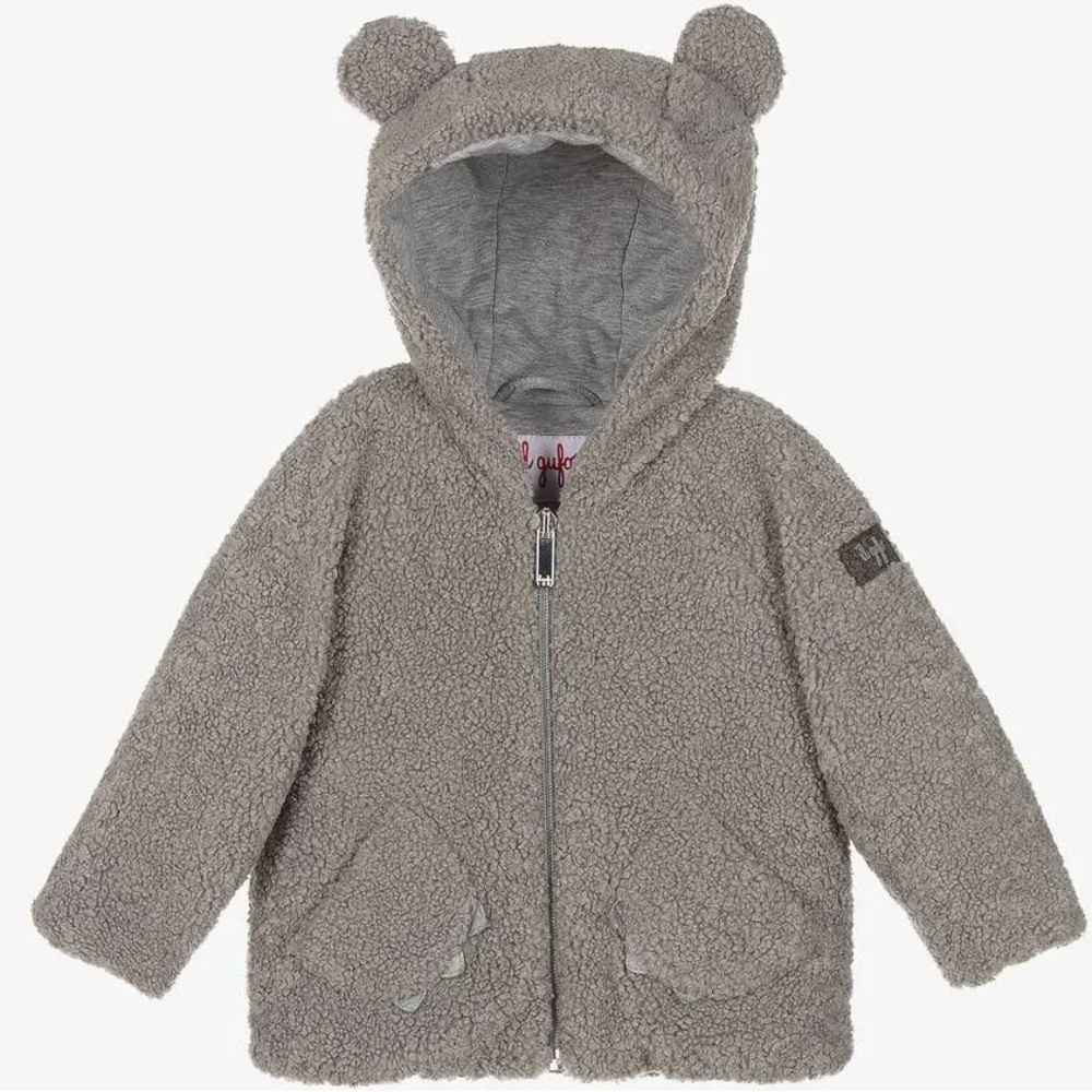 Il Gufo Kids Charcoal Fleece Jacket